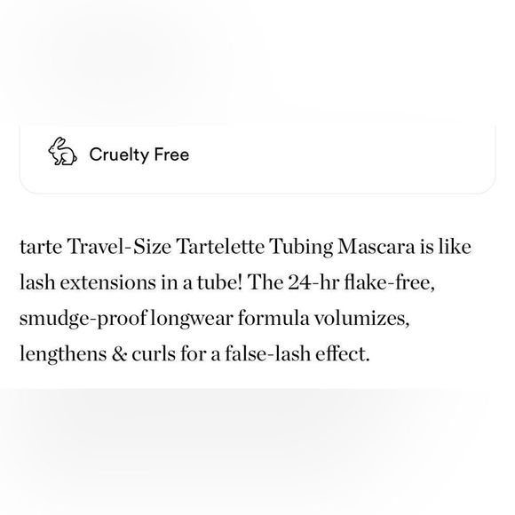 $10❤️‍🔥 LAST 1! Tarte Tartlette Tubing Mascara Travel Size BLACK 👁️ NEW Mini - Picture 6 of 9